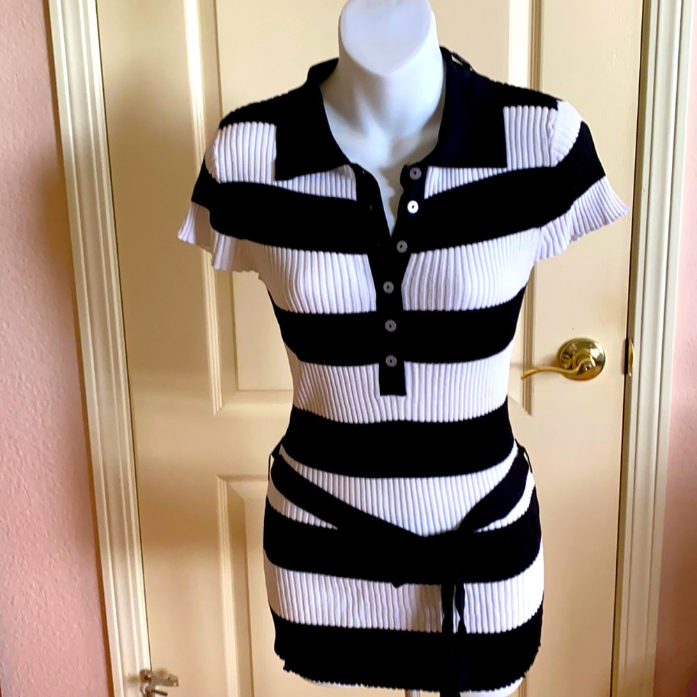 Contemporary  belted top